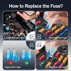 imageJOREST 180Pcs Fuse Kit60 Mini Car Fuses Assortment  60 Standard Blade Automotive Fuses  60 Micro Fuses Auto  1 Puller 11 Specifications 2Amp 3A 5A 75A 10A 15A 20A 25A 30A 35A 40A160pcs Mini