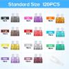 imageJOREST 180Pcs Fuse Kit60 Mini Car Fuses Assortment  60 Standard Blade Automotive Fuses  60 Micro Fuses Auto  1 Puller 11 Specifications 2Amp 3A 5A 75A 10A 15A 20A 25A 30A 35A 40A120pcs Standard