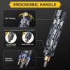 imageJOREST 19 in 1 Multibit Screwdriver Set EDC Multi Screwdriver Tool All in One Birthday Gifts Ideas for Men Him Dad Magnetic Screw Driver with Torx Phillips Hex Pocket Repair Kit for Bike FurnitureBlack Gold