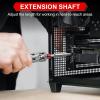 imageJOREST 19 in 1 Multibit Screwdriver Set EDC Multi Screwdriver Tool All in One Birthday Gifts Ideas for Men Him Dad Magnetic Screw Driver with Torx Phillips Hex Pocket Repair Kit for Bike FurnitureSilver Red