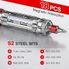 imageJOREST 19 in 1 Multibit Screwdriver Set EDC Multi Screwdriver Tool All in One Birthday Gifts Ideas for Men Him Dad Magnetic Screw Driver with Torx Phillips Hex Pocket Repair Kit for Bike FurnitureSilver Red