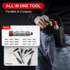 imageJOREST 19 in 1 Multibit Screwdriver Set EDC Multi Screwdriver Tool All in One Birthday Gifts Ideas for Men Him Dad Magnetic Screw Driver with Torx Phillips Hex Pocket Repair Kit for Bike FurnitureSilver Red