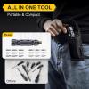 imageJOREST 19 in 1 Multibit Screwdriver Set EDC Multi Screwdriver Tool All in One Birthday Gifts Ideas for Men Him Dad Magnetic Screw Driver with Torx Phillips Hex Pocket Repair Kit for Bike FurnitureBlack Gold