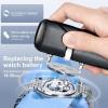 imageJOREST Watch Battery Replacement Tool Kit Watch Back Removal Adjustable Watch Wrench Rotary Opener Cover Remover for Watch Repair Case Spanner for Watch Opening Caseback wrench Spring Bar Tool