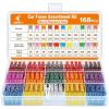 imageJOREST 180Pcs Fuse Kit60 Mini Car Fuses Assortment  60 Standard Blade Automotive Fuses  60 Micro Fuses Auto  1 Puller 11 Specifications 2Amp 3A 5A 75A 10A 15A 20A 25A 30A 35A 40A168Pcs Mini  Standard