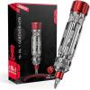 imageJOREST 19 in 1 Multibit Screwdriver Set EDC Multi Screwdriver Tool All in One Birthday Gifts Ideas for Men Him Dad Magnetic Screw Driver with Torx Phillips Hex Pocket Repair Kit for Bike FurnitureSilver Red