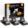imageJOREST 3PCS Mice TrapsSmall Rat Trap for House and HomeMouse Traps for Indoor and Outdoor Fast Kill Jaws Snap and Rodent Trap Reusable Mousetrap Catcher and Eliminator3PCS Mouse Traps