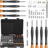imageJOREST Eyeglass Repairing Kit Eyeglass Repair Tool Kit including Small Screws Nose Pads Tweezer Cleaning Cloth and Precision Screwdrivers Suitable for Eyeglasses Sunglasses and Rimless Glasses