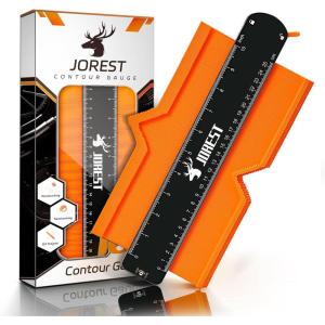 imageJOREST Contour Gauge with Lock 10 Inch Gifts Ideas for Men Dad Carpenter Handyman Profile Tool for Tile Flooring Carpet laying Woodworking Measuring AngleShapeOutlineEdge10 Inch