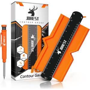 imageJOREST Contour Gauge with Lock 10 Inch Gifts Ideas for Men Dad Carpenter Handyman Profile Tool for Tile Flooring Carpet laying Woodworking Measuring AngleShapeOutlineEdge10 InchConstruction Pencil