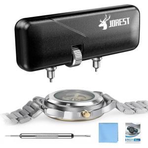 imageJOREST Watch Battery Replacement Tool Kit Watch Back Removal Adjustable Watch Wrench Rotary Opener Cover Remover for Watch Repair Case Spanner for Watch Opening Caseback wrench Spring Bar Tool
