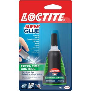 imageLoctite 1503241 Super Glue Extra Time Control Clear 014 fl oz Bottle 1 Pack  Superglue for Plastic Wood Metal Crafts ampamp Repair Cyanoacrylate Adhesive Instant Glue1 Pack