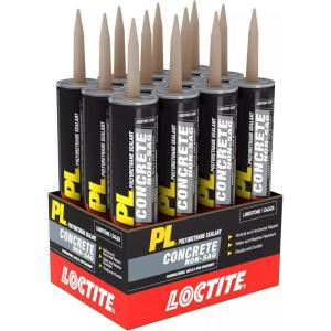 imageLoctite PL Concrete NonSag Limestone Polyurethane Sealant Gray 10 fl oz Cartridge 12 Pack12 Pack