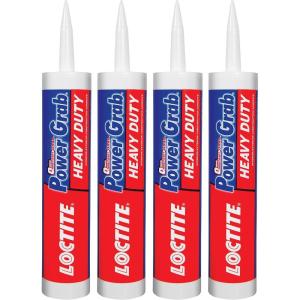imageLoctite Power Grab Express Heavy Duty Construction Adhesive 9 fl oz Cartridge 1 Pack  Versatile Constuction Glue for Wood Wall Tile Foam Board ampamp More4 Pack