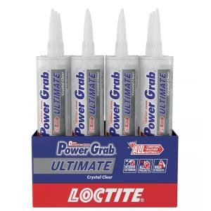 imageLoctite Power Grab Ultimate Crystal Clear Construction Adhesive 27 fl oz Tube 6 Pack  Versatile Construction Glue for Glass Wood Metal ampamp More12 Pack