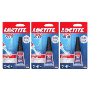 imageLoctite Super Glue Liquid Longneck Bottle Clear 035 fl oz Bottle 1 Pack  Superglue for Plastic Wood Metal Crafts ampamp Repair Cyanoacrylate Adhesive Instant Glue Quick DryPack of 3
