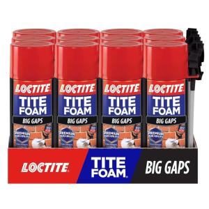 imageLoctite Tite Foam Big Gaps Spray Foam Sealant 12 fl oz Can 1 Pack  Polyurethane Expanding Insulation12 Pack