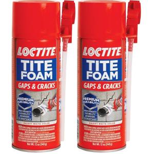 imageLoctite Tite Foam Gaps ampamp Cracks Spray Foam Sealant 12 fl oz Can 1 Pack  Polyurethane Expanding Insulation2 Pack