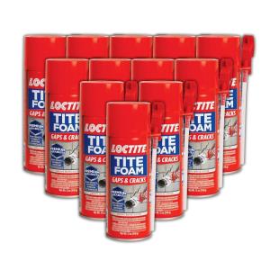 imageLoctite Tite Foam Gaps ampamp Cracks Spray Foam Sealant 12 fl oz Can 1 Pack  Polyurethane Expanding InsulationCase of 12