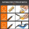 image2024 NewJOREST Watch Repair Tool Kit Battery Replacement ampamp Strap Adjustment Wrench Opening Back Cover Case Opener Link Remover Bracelet Resizing Band Pin Removal Screwdriver Spring Bar