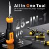 imageJOREST 25 in 1 Multi Bit Screwdriver Set Portable Multi Screwdriver Tool All in One Tool Gifts for Men Magnetic Screw Driver with Torx Philips Hex Slotted Square Repair Kit for Bicycle Toys