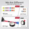imageJOREST 4Pcs 16AWG Mini Blade Fuse Adapter 12V32V AddaCircuit Fuse Tape Holder with 14Pcs Mini 2A 3A 5A 75A 10A 15A 20A Automotive Fuses Electrical TapePuller