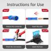 imageJOREST 4Pcs 16AWG Standard Blade Fuse Adapter 12V32V AddaCircuit Fuse Tape Holder with 14Pcs Standard 2A 3A 5A 75A 10A 15A 20A 25A 30A Automotive Fuses Electrical TapePuller