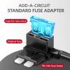 imageJOREST 4Pcs 16AWG Standard Blade Fuse Adapter 12V32V AddaCircuit Fuse Tape Holder with 14Pcs Standard 2A 3A 5A 75A 10A 15A 20A 25A 30A Automotive Fuses Electrical TapePuller