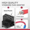 imageJOREST 4Pcs 16AWG Standard Blade Fuse Adapter 12V32V AddaCircuit Fuse Tape Holder with 14Pcs Standard 2A 3A 5A 75A 10A 15A 20A 25A 30A Automotive Fuses Electrical TapePuller