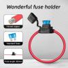 imageJOREST 5pcs 12116AWG4 Stabdard Inline Fuse Holder ATCATO Blade Automotive Fuse Holder for CarTruckMotorcycle  14pcs Standard Fuses2A 3A 5A 75A 10A 15A 20A 25A 30A 35A  Fuse Puller Tapes