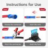 imageJOREST 6Pcs 3Types Fuse Tap Adapter Kit 12V32V Micro Mini Standard AddaCircuit ATO ATC ATM APM Fuse Tape Holder Jumper with 20Pcs5A 10A 15A 20A Automotive Fuses Electrical TapePuller