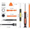 imageJOREST Repair Kit for Xbox One360X PS4 PS3 PS5 PH0 T6 T8 T10 Torx Security Screwdriver CrowbarsTweezers Cleaning Tool for Controller and ConsolePS