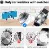 imageJOREST Watch Battery Replacement Kit Watch Back Remover for Rotate Open Watch Cover Watch Opening Tool Watch Strap Removal Watch Case Opener with Antiscratch film Spring Bar Instruction Manual