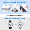 imageJOREST Watch Battery Replacement Kit Watch Back Remover for Rotate Open Watch Cover Watch Opening Tool Watch Strap Removal Watch Case Opener with Antiscratch film Spring Bar Instruction Manual