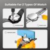 imageJOREST Watch Battery Replacement Kit Watch Repair Screwdriver Watch Band Replacement tool Watch Wrench Back Remover Watch Case Opener Watch Back Remover Holder Spring bar Tweezers