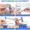 imageJOREST Watch Link Removal Tool Kit Watch Band Tool for Watch Repair Bracelet Adjustment Replacement and Resizing Watch Strap Link Remover with 10 Spring Bars 10 Pins User Manual2