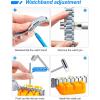 imageJOREST Watch Repair Tool Kit for Battery Replacement Strap Adjustment Resizing Watch Link Pin Remover Watch Opening Pry Knife Case Opener for Watch Back Removal with Watch Hammer Spring Bars