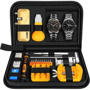 image2024 NewJOREST Watch Repair Tool Kit Battery Replacement ampamp Strap Adjustment Wrench Opening Back Cover Case Opener Link Remover Bracelet Resizing Band Pin Removal Screwdriver Spring Bar