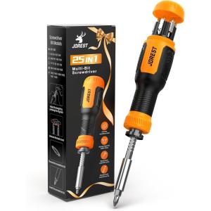 imageJOREST 25 in 1 Multi Bit Screwdriver Set Portable Multi Screwdriver Tool All in One Tool Gifts for Men Magnetic Screw Driver with Torx Philips Hex Slotted Square Repair Kit for Bicycle Toys