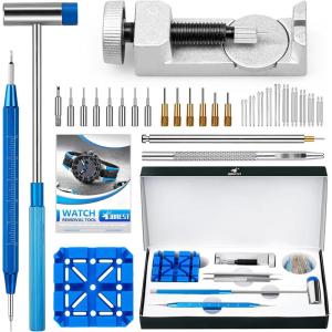 imageJOREST Watch Link Removal Tool Kit Watch Band Tool for Watch Repair Bracelet Adjustment Replacement and Resizing Watch Strap Link Remover with 10 Spring Bars 10 Pins User Manual2