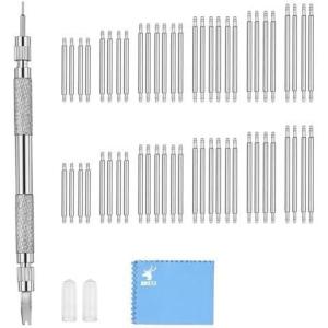 imageJOREST Watch Spring Bar Tool Watch Repair Kit to Replace the Watch Strap Watch Link Removal Tool With User Manual 56PCS 1626mm Spring Bars2022mm Barres  ressort