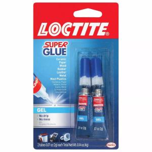 imageLoctite Super Glue Gel Clear 007 fl oz Tube 2 Pack  Superglue for Plastic Wood Metal Crafts ampamp Repair Cyanoacrylate Adhesive Instant Glue Quick Dry1 Pack