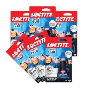 imageLoctite Super Glue Ultra Gel Control Clear 014 fl oz Bottle 2 Pack  Superglue for Plastic Wood Metal Crafts ampamp Repair Cyanoacrylate Adhesive Instant Glue Quick Dry6 Pack
