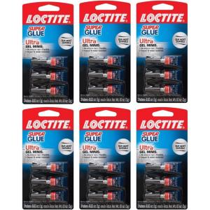 imageLoctite Super Glue Ultra Gel Minis Clear 003 fl oz Tube 3 Pack  Superglue for Plastic Wood Metal Crafts ampamp Repair Cyanoacrylate Adhesive Instant Glue Quick Dry6 Pack