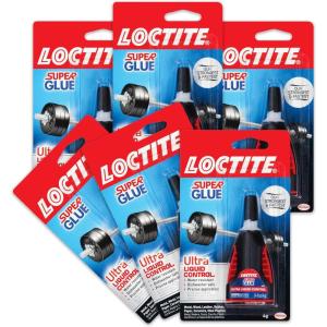 imageLoctite Super Glue Ultra Liquid Control Clear 014 fl oz Bottle 6 Pack  Superglue for Plastic Wood Metal Crafts ampamp Repair Cyanoacrylate Adhesive Instant Glue Quick Dry6 Pack