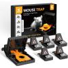 imageJOREST 6PCS Jaws Mouse TrapsSmall Rat Trap for Home and House Mice Traps for Indoor and Outdoor Fast Kill Snap and Rodent TrapReusable Mousetrap Catcher and Mouse Eliminator