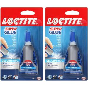 imageLoctite Super Glue Gel Control Clear 014 fl oz Bottle 1 Pack  Superglue for Plastic Wood Metal Crafts ampamp Repair Cyanoacrylate Adhesive Instant Glue Quick Dry2 Pack